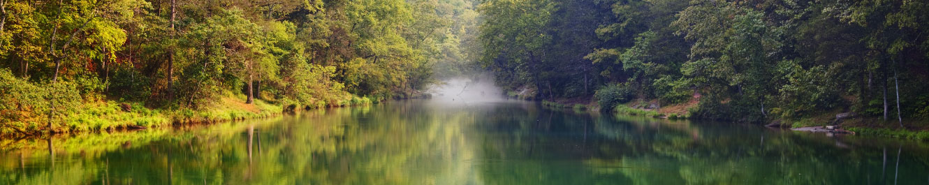 water trickling into a pond